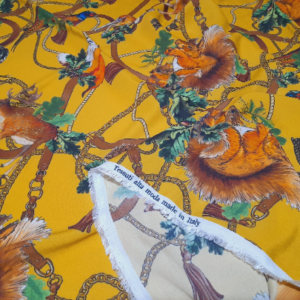 Beautiful Crepe Viscose with squirrels