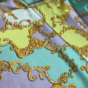 Beautiful Silk Raso stretch in pastel colours with Baroque