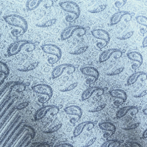 Etro Paisley pattern stretched viscosity with lurex fabric blue