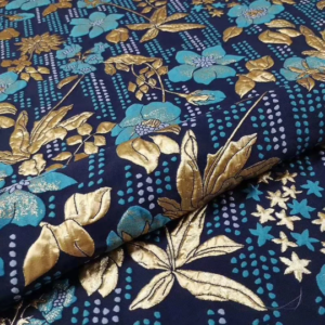Prada Gold yarn embossed floral design jacquard