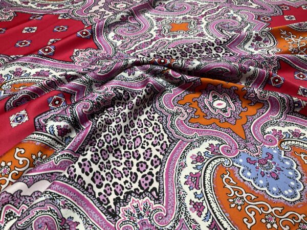 Italian soft silk polyester Etnic pattern