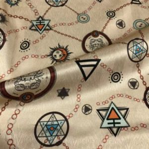 Italian Silk Fabric depicting Astrology