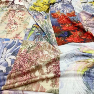 Zimmerman Italian Designer Silk Fabric patchwork pattern