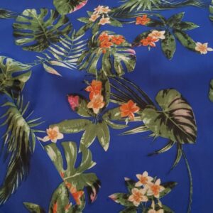 Italian Polyester Banana leaf and floral Colour#2
