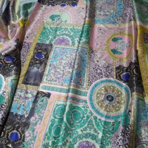 Italian fabric silk stretch Alta Moda,Baroque in Classic Colours,Inkjet technique,Limited Quantity,price for the piece of 220*140cm