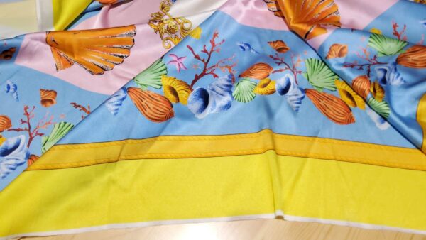 Silk Fabric Large Panel SEA Collection Alta Moda/140*140cm