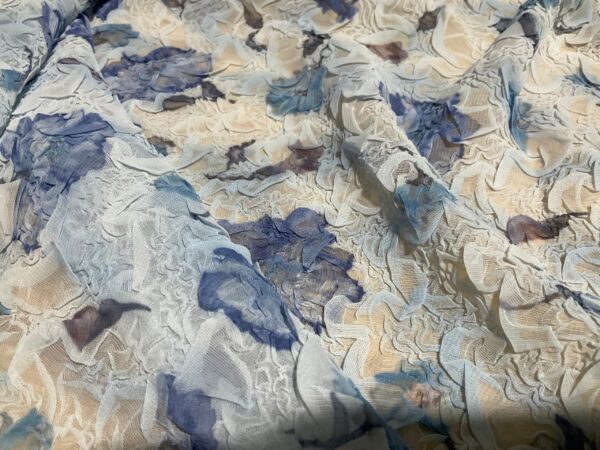 Wonderful Italian Mesh viscose Fabric in pale colours,perfect for blouse,Alta Moda. Last piece 100/140cm #1