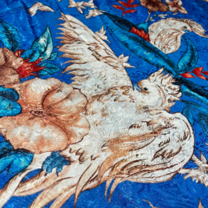 with a parrot Silky viscose jacquard for dresses