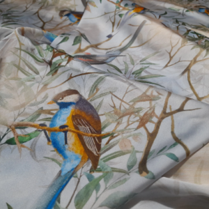 zimmermann Silk viscose fabric with parrots