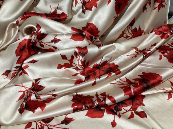 Wonderful Italian Alta Moda Silk Satin Fashion fabric