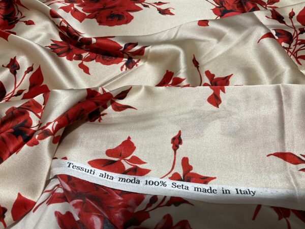 Wonderful Italian Alta Moda Silk Satin Fashion fabric