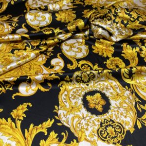 Versace Italian Baroque design Silk Satin stretch