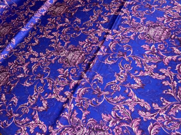 Alta Moda Italian Silk Satin extra stretch baroque pattern