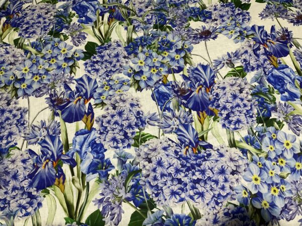 Italian Alta Moda linen Fabric with amazing floral pattern