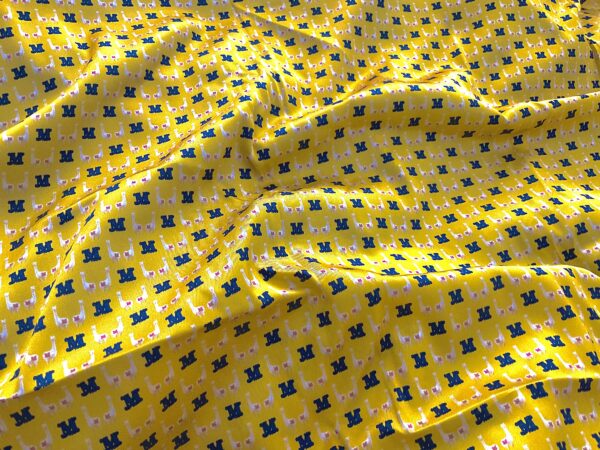 Italian Silk twill stretch fabric with lamas print