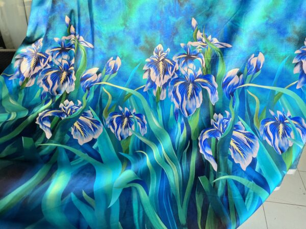Italian Alta Moda Silk Fabric with amazing floral pattern