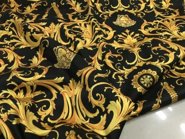Versace-Fabric-Medusa-Silk-fabric Versace-Baroque-silk-stretch-fabric