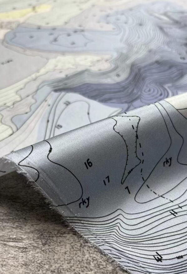 Dior silk stretch fabric world map