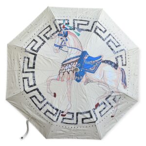 Designer H umbrella with a horse
