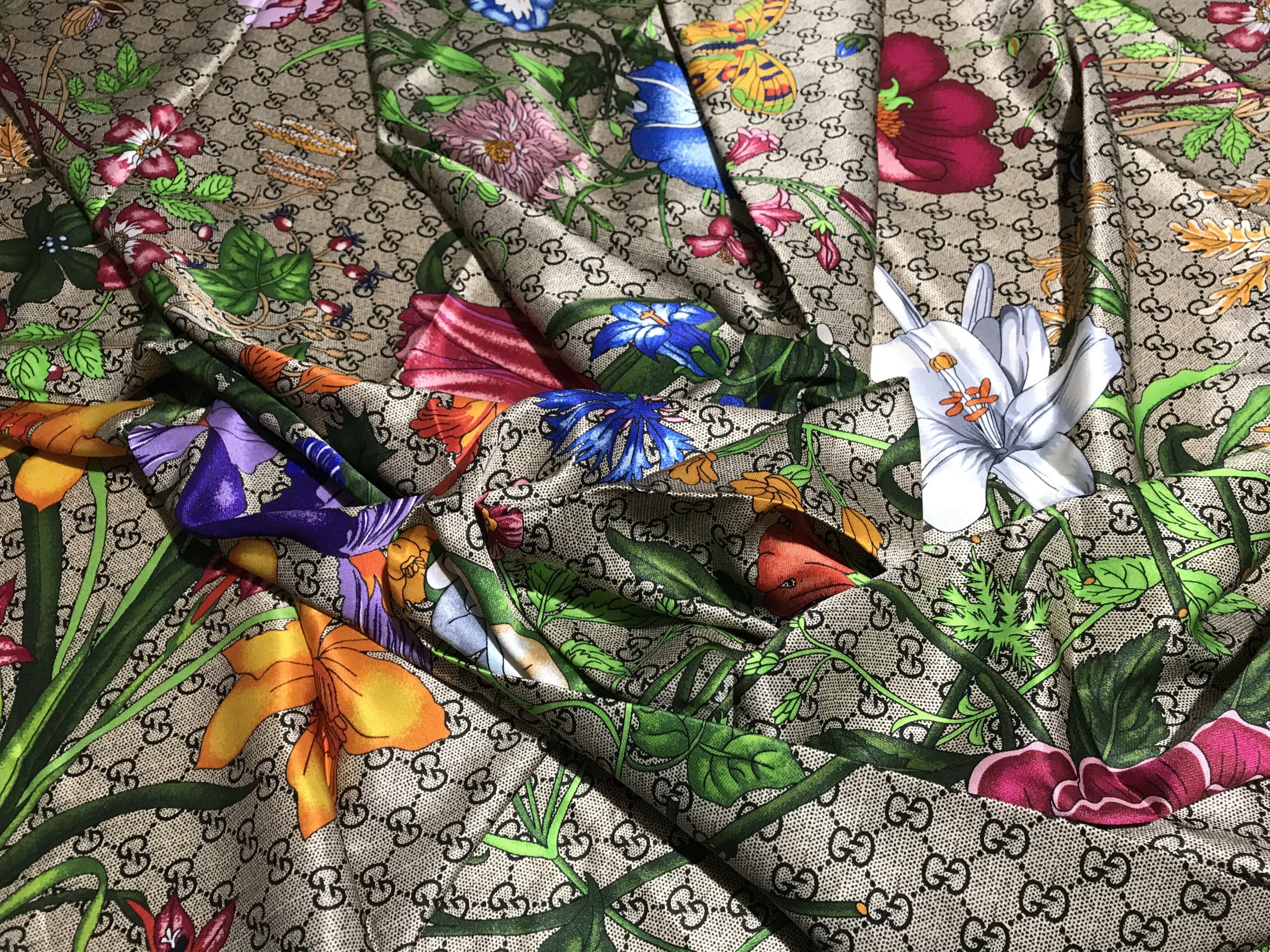 Brand Stock by GUCCI Silk and Polyester Italian Fabric