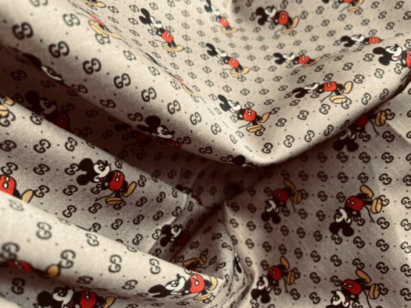 Gucci Silk Fabric Mickey Mouse Print