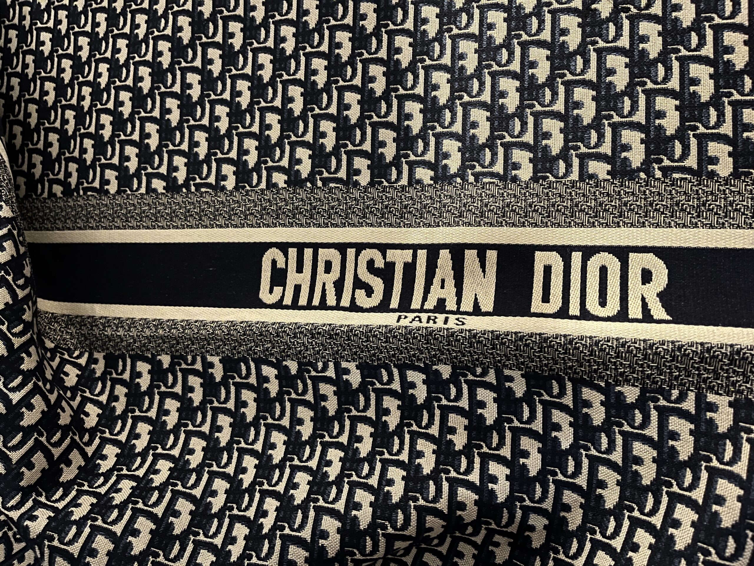 Christian Dior Jacquard Fabric Black With Little Patterns