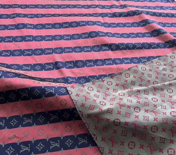 Soft LV Jacquard Monogram Designer Fabric