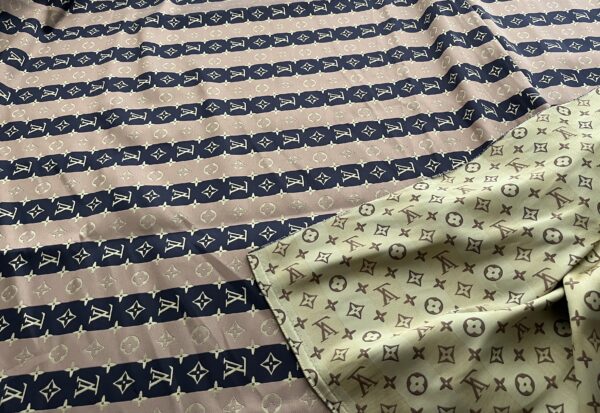 Soft LV Jacquard Monogram Designer Fabric