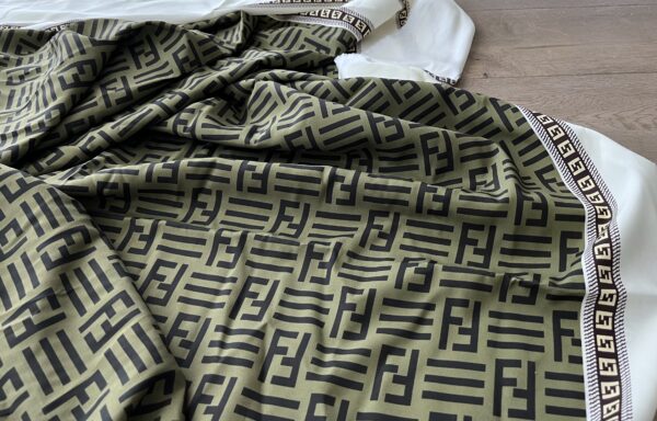 Fendi Italian Designer Silk polyester Fabric