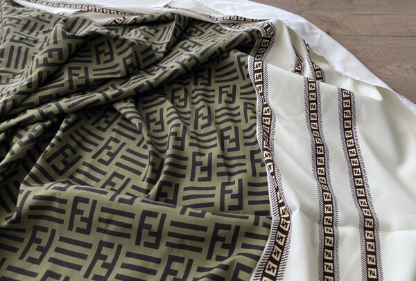 Fendi Italian Designer Silk polyester Fabric