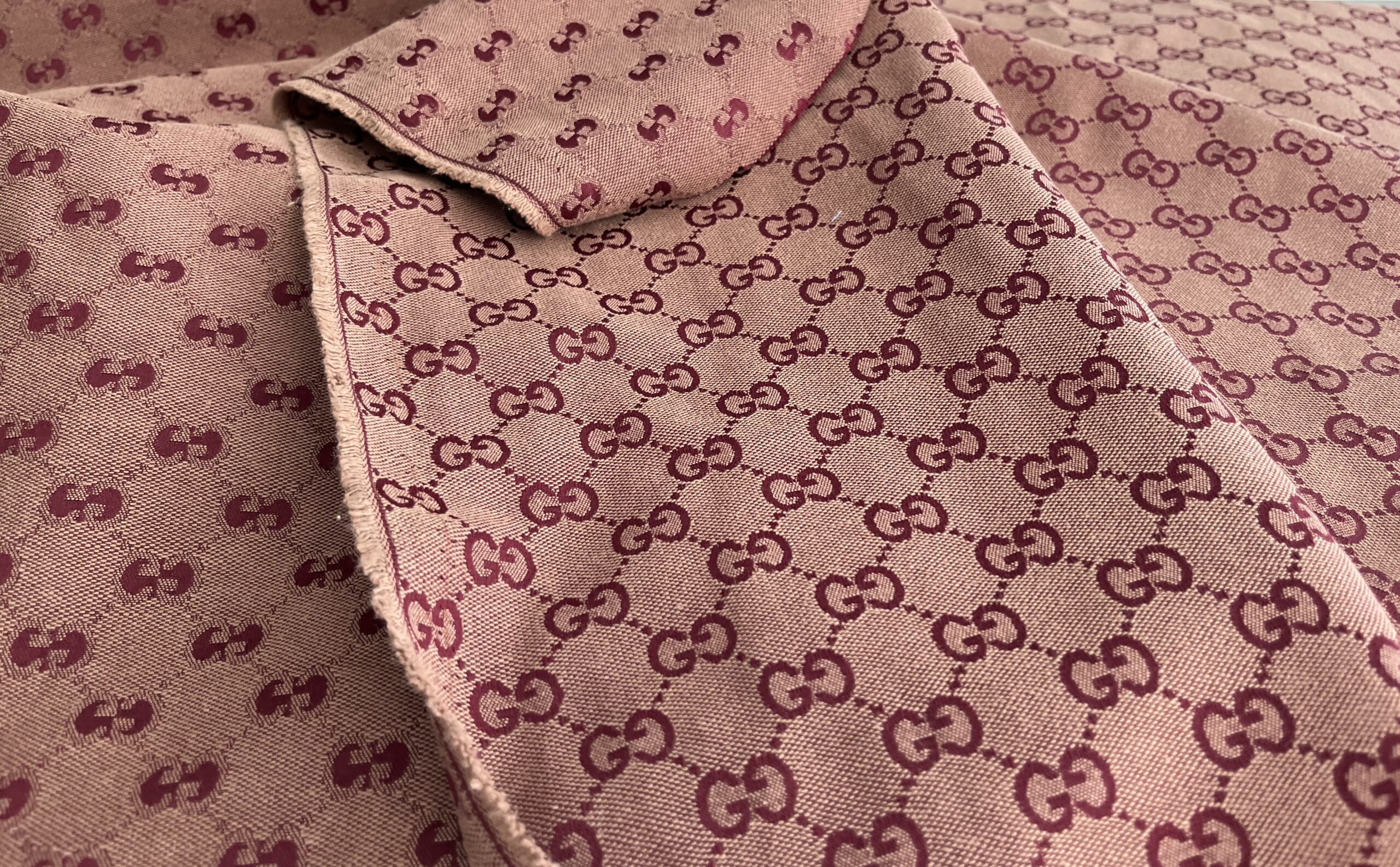 Soft L Jacquard Monogram Designer V Fabric pink with green/Jacket