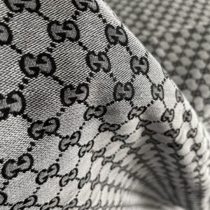 Soft GG jacquard fabric grey base and black logo